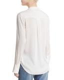 Slim-Fit Stretch-Silk Blouse