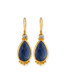 Elements 24k Constantine Sapphire Teardrop Earrings