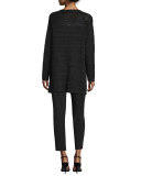 Hemp Long Cardigan, Black