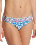 Seaside Tile Charmer Printed Hipster Swim Bottom