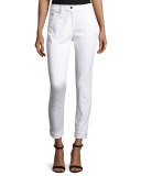 Bardot Slim-Fit Capri Jeans, Bianco