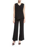 Kenmare Flared-Leg Pants, Black 