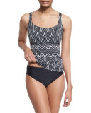 Infinity Printed Tankini Two-Piece Swimsuit Set