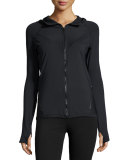 Alpine Front-Zip Sports Jacket, Black
