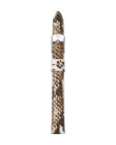 Snake-Print Leather Watch Strap