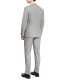 Rustic Solid Two-Piece Wool Suit, Light Gray