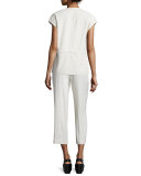 Linen-Blend Belted Culottes, Larache