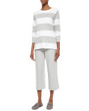 Cropped Cotton Interlock Pants, Petite