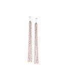 Three-Tone Tassel Duster Earrings