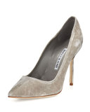 BB Velvet 105mm Pump, Gray