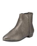 Wiley Leather Ankle Boot, Pewter
