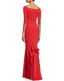 Kimmy Half-Sleeve Mermaid Gown