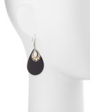 Dot Carved Black Onyx Drop Earrings