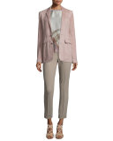 Yvette Two-Button Jacket, Rose