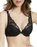 Wish Triangle Contour Bra, Black