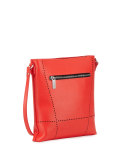 Nira Laser-Cut Leather Crossbody Bag, Red