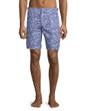 Dane Mato Grosso Printed Swim Trunks, Navy