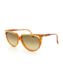 Gradient Cat-Eye Sunglasses, Light Havana