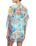 Fleur de Lite Floral-Print Coverup Tunic
