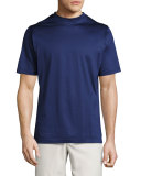 Mercerized Cotton T-Shirt, Navy