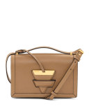 Barcelona Leather Shoulder Bag, Tan