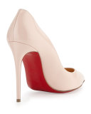 Pigalles Follies Patent 100mm Red Sole Pump, Ballerina Pink
