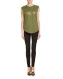 High-Waist Fitted Pants, Black