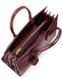 Sac de Jour Baby Grained Leather Satchel Bag, Rose