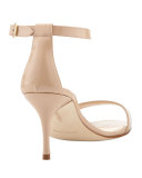 Chaos Ankle-Strap Sandal, Nude