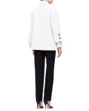 Double-Face Short Coat, White