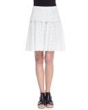 Lakewood Netted Pleated A-Line Skirt