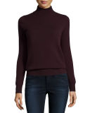 Classic Long-Sleeve Cashmere Turtleneck, Plus Size  