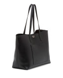 Soft Leather Shopper Tote Bag, Black (Nero)