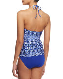 Center-Pull Printed Bandini Swim Top