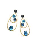 18K Rock Candy Double-Wire Mixed-Set Earrings in Midnight Rain