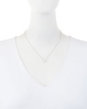 Diamond Flower Pendant Necklace in 18K White Gold, 0.97 tdcw