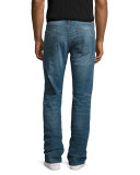 Geno Straight-Leg Denim Jeans, Blue