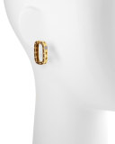 Pois Moi Diamond Square Hoop Earrings, Yellow Gold