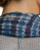 Airy Linear Shibori Scarf, Midnight