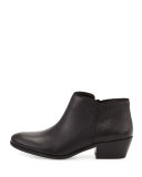 Petty Leather Ankle Bootie, Black