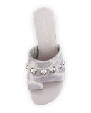 Rajaa Leopard-Print Slide Sandal