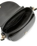 Astor Studded Saddle Bag, Black