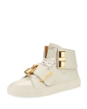Women's 100mm Trap High-Top Sneaker, White