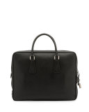 Saffiano Zip-Around Briefcase, Black (Nero)