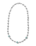 Silver Rock Candy Short Bead & Stone Necklace