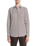 Monili-Embellished Striped Shirt