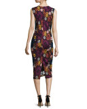 Nat S/L Emb Midi Dress