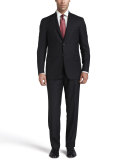 Solid Wool Suit, Black