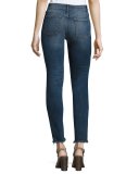 Florence Instasculpt Cropped Skinny Jeans with Raw Hem, Nugget