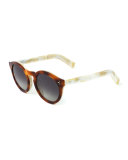 Leonard II Sunglasses, Brown/White